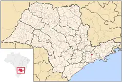 Location of Itaquaquecetuba