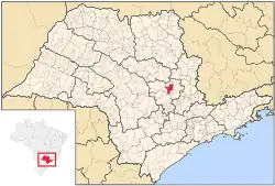 Location in the São Paulo state.