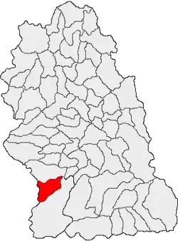 Location in Hunedoara County