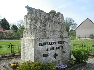 The war memorial in Sauvillers