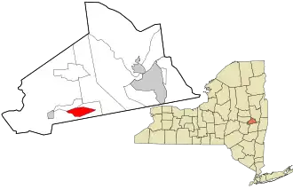 Location in Schenectady County and the state of New York.