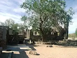 The ruins of the Scorpion Gulch residence. The residence is located at 10225 S. Central Ave, in South Mountain Park in Phoenix, Arizona. The property was listed in the Phoenix Historic Property and Preservation Register in October of 1990.