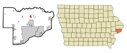 Location of Long Grove, Iowa