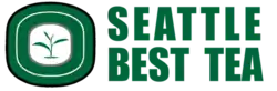 Green-and-white graphic logo with the text 'Seattle Best Tea'