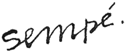 Signature of Jean-Jacques Sempé