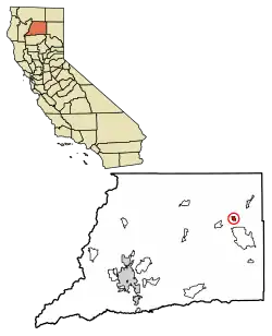 Location of Cassel in Shasta County, California.