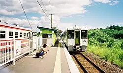 Ōhata Line platform（August 2000）