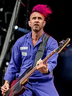 Bass performing with Shinedown in 2022