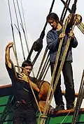Preparing the Mizzen, the rigging