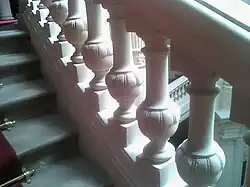 Simple balustrade in the stairs for employees