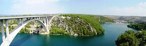 Krka River Bridge at Skradin