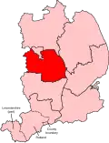 Locator map of Sleaford and North Hykeham constituency in Lincolnshire from 2024