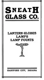 Old sales brochure showing Sneath Glass name and address