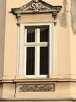Detail of cartouche and pediment