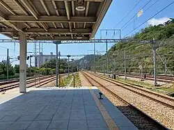 The new platform of Songjeong station