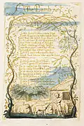 Songs of Innocence, copy G, 1789 (Yale Center for British Art) object 8 "The Lamb"