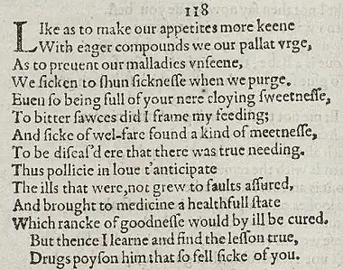 Detail of old-spelling text