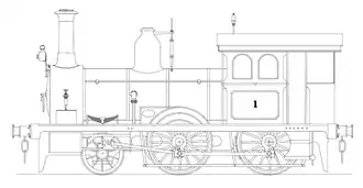 Black and white photo of South Australian Railways A class locomotive