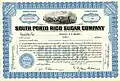 South Puerto Rico Sugar Company common stock certificate