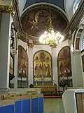 Chancel, with altar and wall paintings