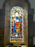 Stained glass window at St Hilda's, Egton
