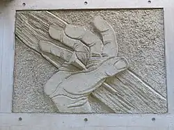 Stations of the Cross, William Mitchell – Jesus is nailed to the cross