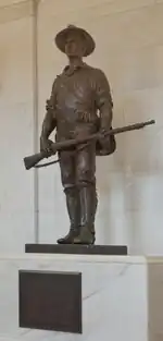 Hiker in Statuary Hall, Montgomery, Alabama