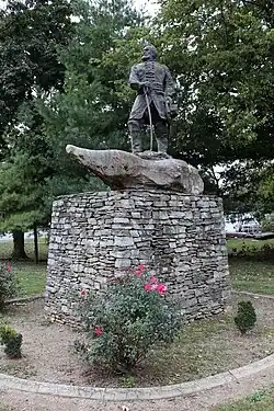 General George H. Thomas' life-size statue by sculptor Rodolfo Ayoroa, located at Civil War Park, Lebanon, Kentucky