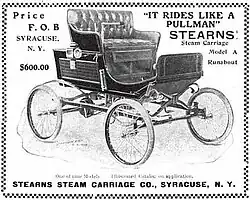 1903 Stearns Runabout advertisement