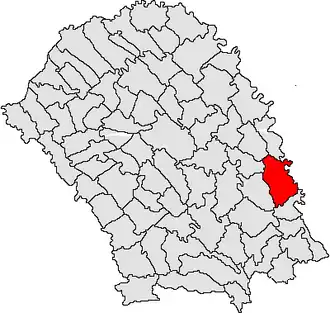 Location in Botoșani County