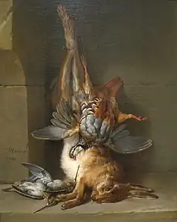 Still-life with Hare, Partridge and Snipe (ca. 1755), 82.2 x 66 cm., Worcester Art Museum