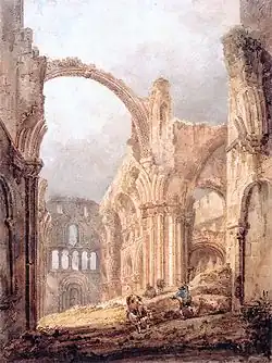 Interior of Lindisfarne Priory (1797)