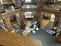 Second floor looking down to the first floor of the Thomas Beaver Free Library