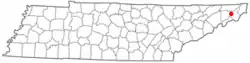 Location of Central, Tennessee