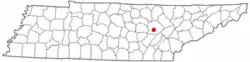 Location of Lake Tansi Village, Tennessee