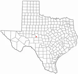 Location of Christoval, Texas