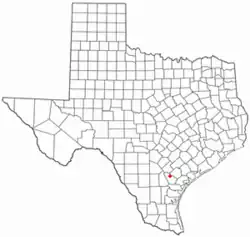 Location of Normanna, Texas