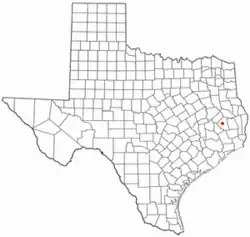 Location of Seven Oaks, Texas