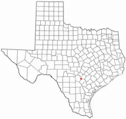 Location of St. Hedwig, Texas