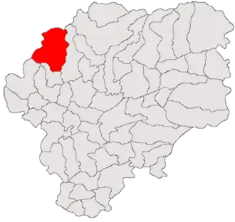 Location in Bistrița-Năsăud County