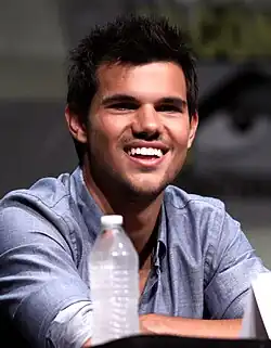 Lautner smiling