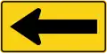 Curve marker to left