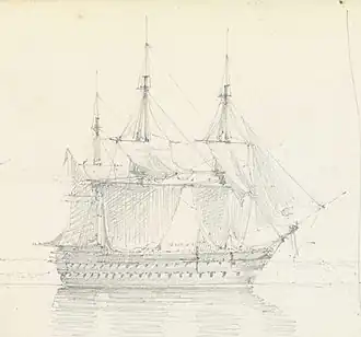 HMS Sans Pareil in Besika Bay, 3 October 1853
