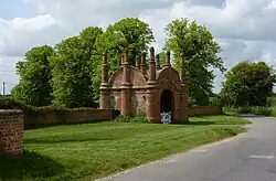 The gatehouse from the road