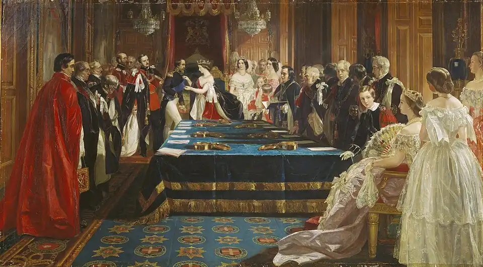 The Investiture of Napoleon III with the Order of the Garter by Edward Matthew Ward