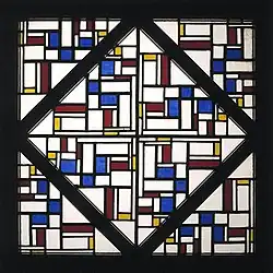 Composition with window with coloured glass III