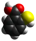 Space-filling model of thiosalicylic acid