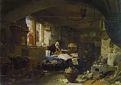 The alchemist in his laboratory