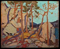 Pine Cleft Rocks, Spring 1916. Sketch. McMichael Canadian Art Collection, Kleinburg