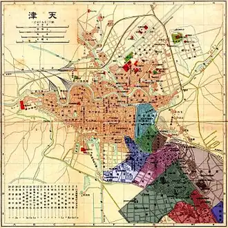 Map of Tianjin concessions
